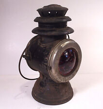 Antique Rayo Driving Lamp Lantern Automobile Carriage Clear & Red Lens picture