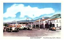 US MEXICO BOUNDARY POSTCARD 💥 VINTAGE TIJUANA MEXICO 💥 HESTER COLORGRAPHIC picture