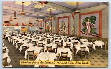 Postcard Central Plaza Restaurant, New York linen I195 picture