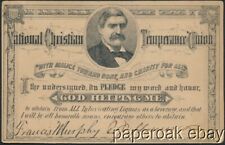 ca1880's San Francisco Chapter National Christian Temperance Union Card picture