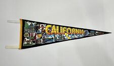 Vintage 80s California Landmarks Pennant Flag picture