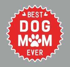 Best Dog Mom Paw Print Die Cut Glossy Fridge Magnet picture