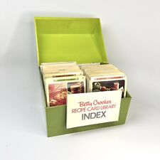 70's Vintage Betty Crocker Recipe Card Library Recipe Cards & Avocado Green Box picture