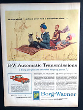 1956 Print Ad Borg Warner Transmission 13in x10in Magic Carpet Ride picture