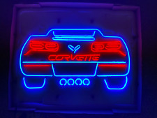 Corvettes Sports Car Auto Garage Neon Sign Glass Lamp Bar Home Wall Decor 22'' picture
