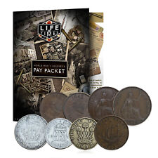 Life & Times World War II Allied British Soldiers Pay Packet 1942 WWII Coin Set picture