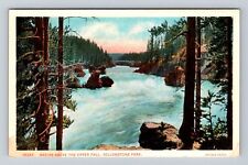 Yellowstone National Park, Rapids Upper Falls, Series #16247 Vintage Postcard picture