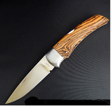 G.Sakai New Folding Hunter ATS-34 Blade Wood (Cordia) Handle W/Sheath picture