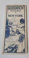 Vintage 1919 Goodrich National Touring Bureau Road Map  New York Gas Station  picture