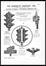 1941 Marbelite Company-Traffic Signal Lights--1940s Vintage photo trade print ad picture
