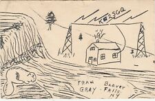 Artist QSL Radio Card Beaver Falls NY Amateur Radio Station 1957 Gray KN2SGQ picture