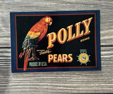 Vintage Polly Brand Pear Box Label Postcard Out Of The West picture