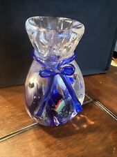 Murano Style Unique Art Glass Fish in a Bag Sculpture picture