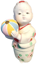 Japanese Hakata Mimasu Doll Figurine Bisque 9.5