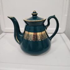 Vintage Green Porcelain Hall 080X Teapot with Gold Details picture