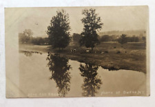 1908 RPPC NORTH OF OWEGO NEAR RED BRIDGE CANASTOTA POSTED NY REAL PHOTO POSTCARD picture
