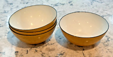 Vintage Set of 4 MCM Enamelware Bowls Made in Japan Yellow 4