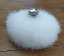 Antique Sterling Swan Feather Down Powder Puff picture