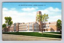 Lansing MI-Michigan, JW Sexton High School, Antique, Vintage Souvenir Postcard picture
