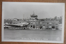 Boeing Field Seattle Northwest Airlines Plane Ellis Real Photo Postcard RPPC picture