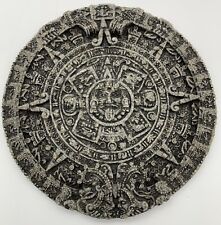 Vintage Aztec Mayan Sun Calendar Crushed Malachite Sunstone 7