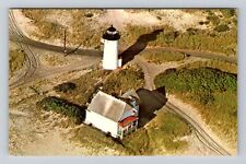 Provincetown MA-Massachusetts, Race Point Light House, Vintage Souvenir Postcard picture
