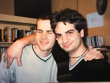 2000s Two AFFECTIONATE Students Guys HUGGING Men Gay int Vintage Photo picture