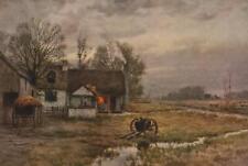 In The Gloaming,c1913,House,Barnyard,Dark,Cloudy Day,Farmhouse,Edwin Lamasure picture