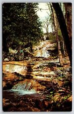 Bridge~Natural Bridge Virginia~Water Falls Along Walk To Bridge~Vintage Postcard picture