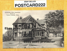 CT Stafford Springs 1939 era vintage postcard CHRISTOPHER ALLEN HOUSE RTE 15 CT picture