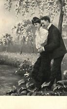 Vintage Postcard 1910's Portrait of Sweet Couple Lovers Romance Artwork picture