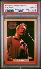1991 Rockcards Brockum #2 Bob Weir Rookie Grateful Dead Series PSA 8 NM-MT picture