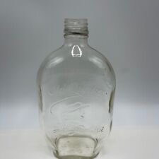 Vintage Old Quaker Whiskey Bottle Embossed Glass  picture
