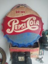 Antique pepsi Button sign Vintage  Extremely Rare Soda  picture