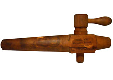 REDLICH'S WARRANTED FAUCETS EARLY 20TH C ANTIQUE SGND BEER KEG WDN BUNG SPIGOT picture