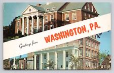 Greetings From Washington Pennsylvania Postcard 3012 picture