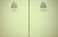 1940s THE MAYFLOWER HOTEL WASHINGTON, D.C. WATERMARKED STATIONARY - E13-A picture