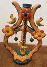 Vintage Mexican Pottery Tree of Life Castillo Family #2 picture