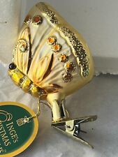 Christmas ornament clip on glass butterfly Inge's Germany MAX2074 picture