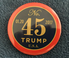 2017 DONALD TRUMP (OFFICIAL) INAUGURATION DAY (AUTHENTIC) RED/BLUE PIN BUTTON picture