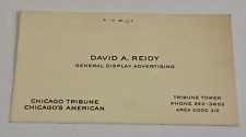 Vintage Business Card Chicago American Chicago Tribune Newspaper Tribune Tower picture