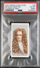 SIR ISAAC NEWTON 1925 John Player & Sons Leaders Of Men #35 PSA 6(MK) EX-MT picture