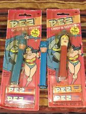 Vintage 1985 BATMAN & Wonderwoman Pez Dispenser wth Candy- Factory Sealed picture