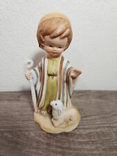 Little Bible Friends Enesco Figurine  Boy Shepherd With Lamb 1980 picture