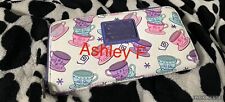 Disney Parks Loungefly Alice in Wonderland Teacup Mad Tea Party Zip Wallet Used picture