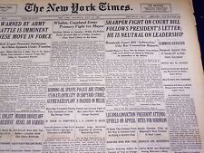 1937 JULY 17 NEW YORK TIMES - SHARPER FIGHT ON COURT BILL - NT 2797 picture