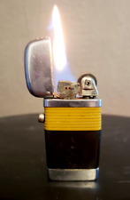 Working Vintage SCRIPTO VU-LIGHTER blacked out gold band picture