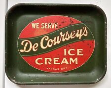 RARE 1930’s De Courses Ice Cream Kansas City  13x11 “ Metal Tray Kemper Thomas picture