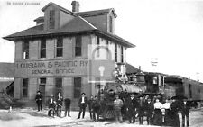 Railroad Train Station Depot Louisiana & Pacific De Ridder LA Reprint Postcard picture