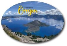 Oregon Crater Lake Cascade Mountain State Oval Magnet Decal, 4x6 inch picture